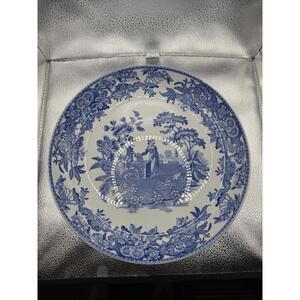Antique The Spode Blue Room Collection “Girl At Well”decoration plate Rare Size